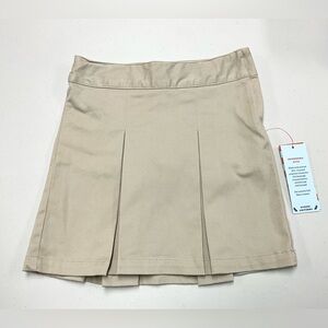 School Uniform Beige Pleated Mini Skirt Cat & Jack Size 5